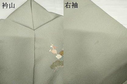 平和屋着物●訪問着 友禅 松竹梅文 金糸 金彩 正絹 逸品 AABG2787cs