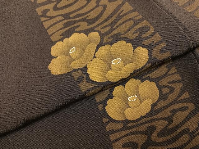 平和屋着物●東京友禅　菅有鬼一　訪問着　花間道　正絹　逸品　AABG2819ph