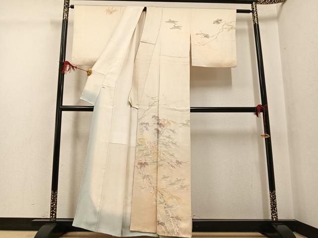 平和屋着物●訪問着　手描き　飛鳥葡萄蔦の葉文　正絹　逸品　AABG2830ph