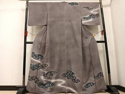 平和屋着物●絞り染色作家 藤井浩 訪問着 雲重ね文 暈し染め 正絹 逸品 AABG2834ph