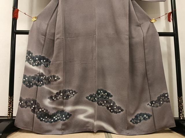 平和屋着物●絞り染色作家 藤井浩 訪問着 雲重ね文 暈し染め 正絹 逸品 AABG2834ph