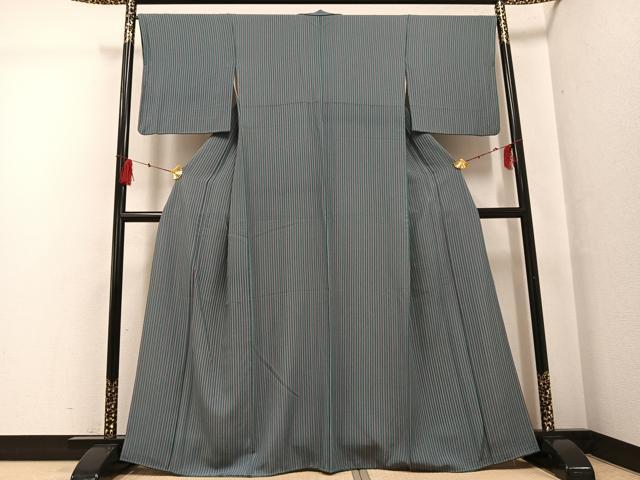 平和屋着物●上質な小紋 間道 正絹 逸品 AABG2842ph