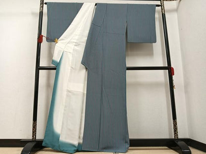 平和屋着物●上質な小紋 間道 正絹 逸品 AABG2842ph