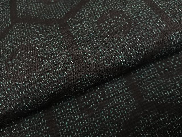 平和屋着物●本場結城紬 重要無形文化財 100亀甲 亀甲文 正絹 逸品 AABG2843ph