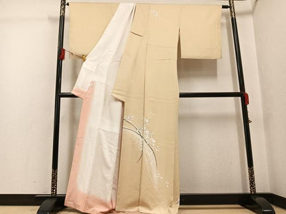 平和屋着物●訪問着 枝花文 暈し染め 正絹 逸品 未使用 AABG2845ph