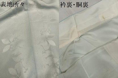 平和屋着物●上質な色無地 南天地紋 蕎麦切色 正絹 逸品 AABG2846ph