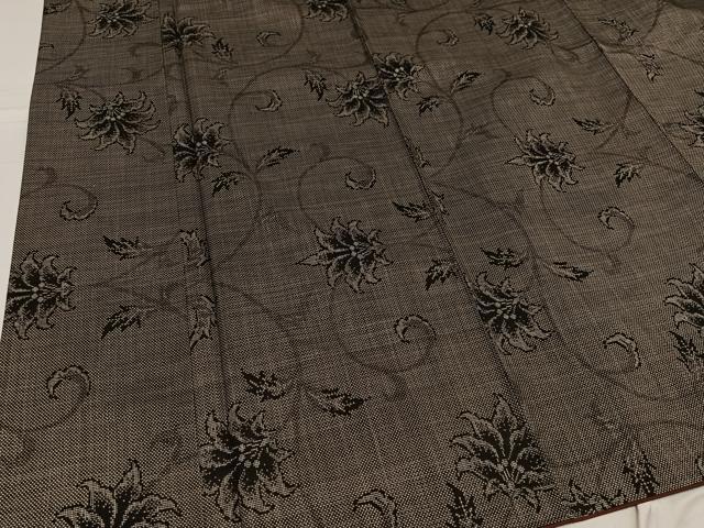 平和屋着物●本場大島紬 一元7マルキ 更紗唐草文 正絹 逸品 AABG2847ph