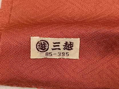 平和屋着物●上質な色無地 作家物 浅緋色 三越扱い 正絹 逸品 AABG2851ph