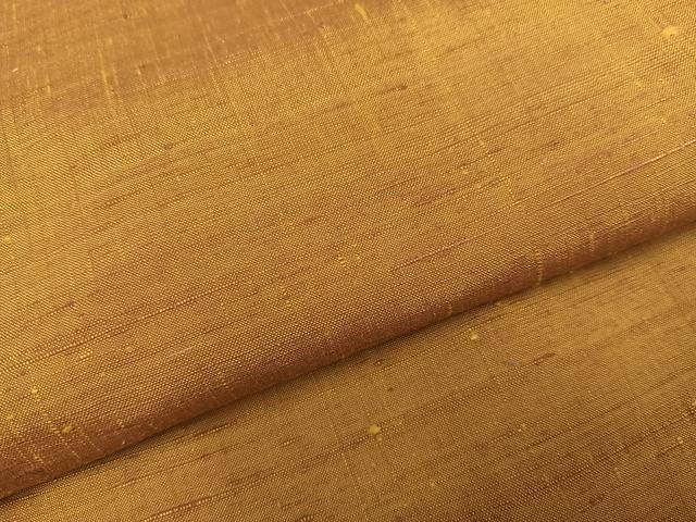 平和屋着物●上質な紬 色無地 桑茶色 正絹 逸品 AABG2852ph