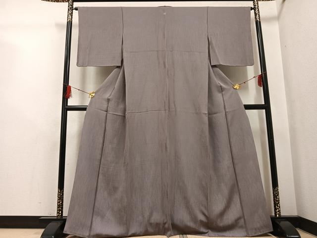 平和屋着物●無地絵羽訪問着 樹林文 胡桃染色 正絹 逸品 AABG2857ph