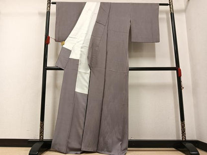 平和屋着物●無地絵羽訪問着 樹林文 胡桃染色 正絹 逸品 AABG2857ph