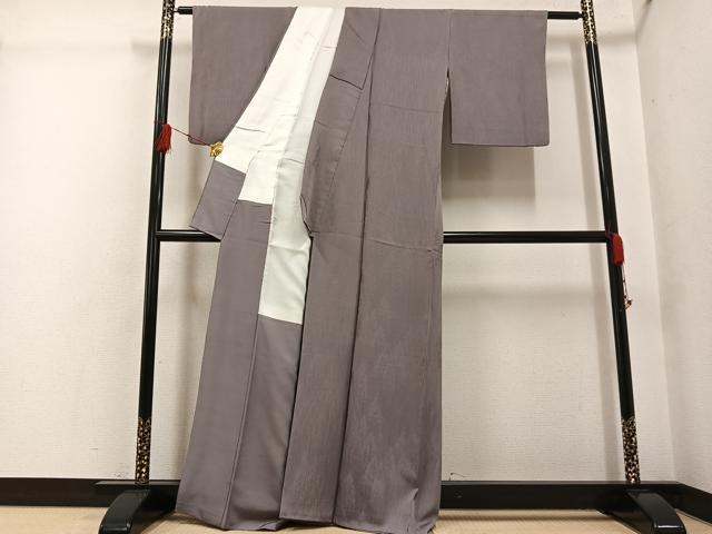 平和屋着物●無地絵羽訪問着 樹林文 胡桃染色 正絹 逸品 AABG2857ph