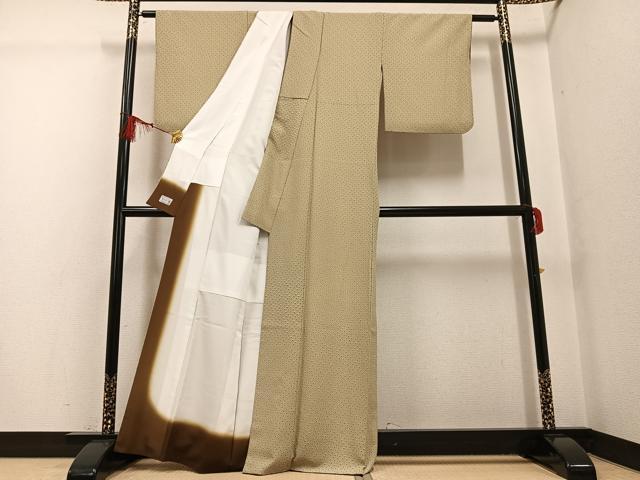 平和屋着物●洗える最高級着物 ＜英＞はなぶさ謹製 小紋 幾何学文様 AABG2859ph