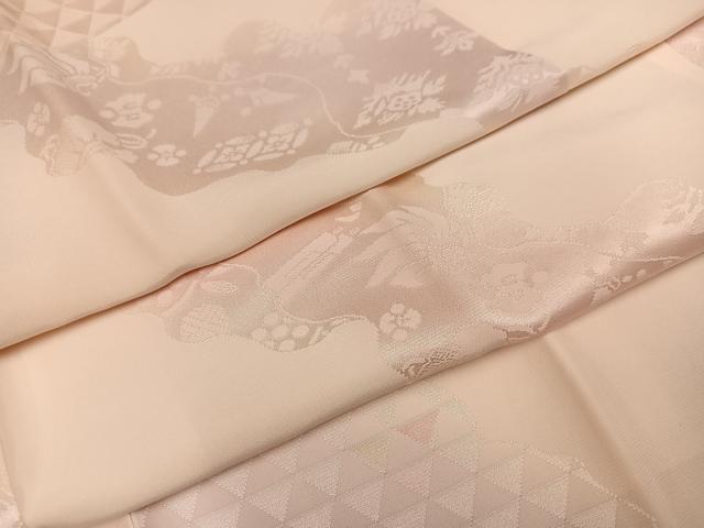 平和屋着物●長襦袢 袷 宝尽くし地紋 暈し染め 正絹 逸品 AABG2861ph
