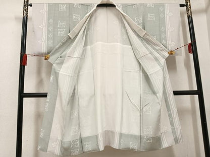 平和屋着物●長襦袢　無双仕立て　間道　正絹　逸品　AABG2866ph