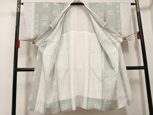 平和屋着物●長襦袢　無双仕立て　間道　正絹　逸品　AABG2866ph