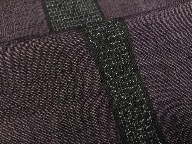 平和屋着物▼結城紬 間道 正絹 逸品 AABG2870ph