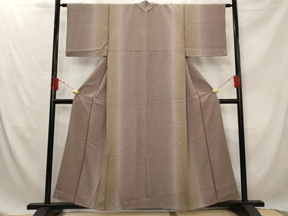 平和屋着物■上質な小紋 草葉文 暈し染め 正絹 逸品 AABG2887st