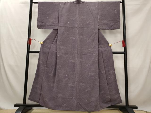平和屋着物■上質な小紋 立波文 正絹 逸品 AABG2888st