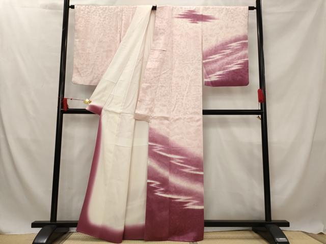 平和屋着物■訪問着 笹松地紋 暈し染め 正絹 逸品 AABG2893st
