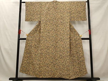 平和屋着物■上質な小紋 花蝶文 正絹 逸品 AABG2894st