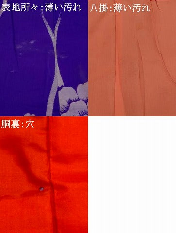 平和屋着物■アンティーク 大正ロマン 紬 舞花文 正絹 逸品 AABG2898st