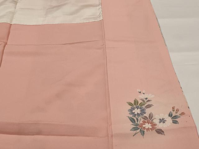 平和屋着物■訪問着　流水花鳥文　暈し染め　金彩　正絹　逸品　AABG2909st
