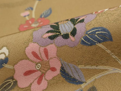 平和屋着物■訪問着　草花文　暈し染め　金彩　正絹　逸品　AABG2912st