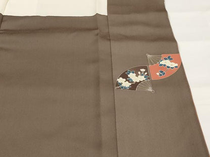 平和屋着物■訪問着　扇繋文様　暈し染め　金彩　正絹　逸品　AABG2918st