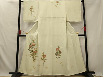 平和屋着物■訪問着 草花文 正絹 逸品 AABG2938st