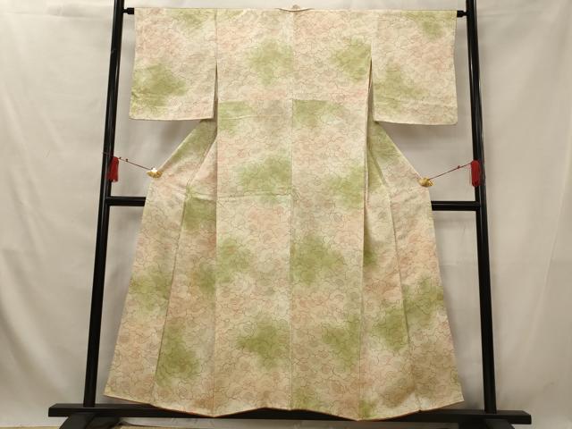 平和屋着物■上質な小紋 梅尽くし 暈し染め 正絹 逸品 AABG2947st