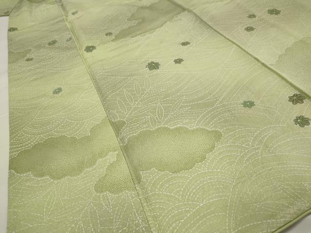 平和屋着物■上質な小紋 舞楓文 暈し染め 正絹 逸品 AABG2951st