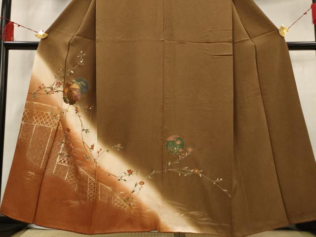 平和屋着物■訪問着 雪輪花文 暈し染め 金彩 正絹 逸品 AABG2952st