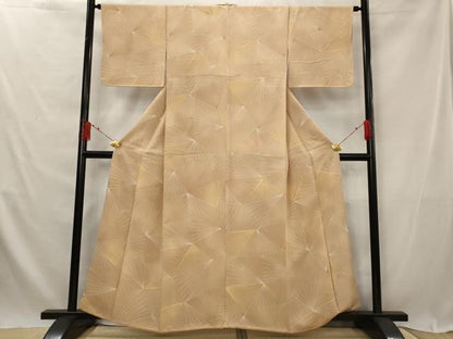 平和屋着物■上質な小紋 地紋起こし 幾何学文様 正絹 逸品 AABG2957st