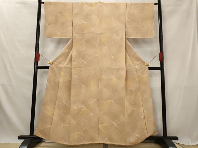 平和屋着物■上質な小紋 地紋起こし 幾何学文様 正絹 逸品 AABG2957st
