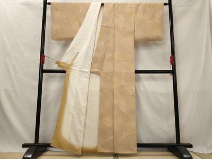 平和屋着物■上質な小紋 地紋起こし 幾何学文様 正絹 逸品 AABG2957st
