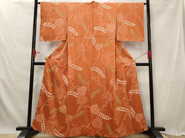 平和屋着物■上質な小紋　総絞り　葵　正絹　逸品　AABG2959st