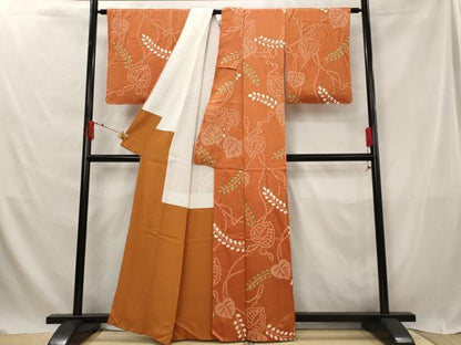 平和屋着物■上質な小紋　総絞り　葵　正絹　逸品　AABG2959st