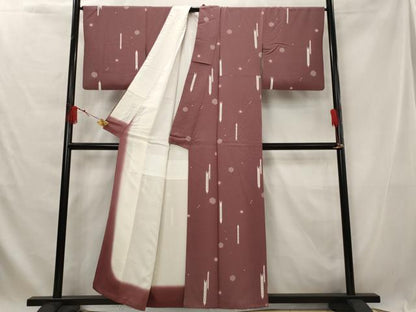 平和屋着物■上質な小紋 蛍暈し 矢羽根絣文様 正絹 逸品 AABG2960st