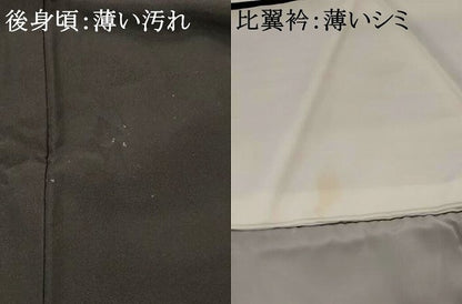 平和屋着物■豪華黒留袖　刺繍　鴛鴦　金銀糸　金彩　正絹　逸品　AABG2962st