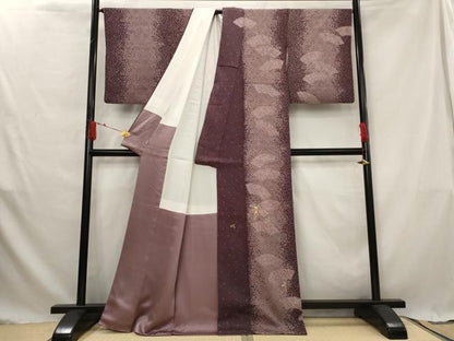 平和屋着物■訪問着　絞り　刺繍　地紙間道　金糸　ますいわ屋扱い　正絹　逸品　AABG2974st