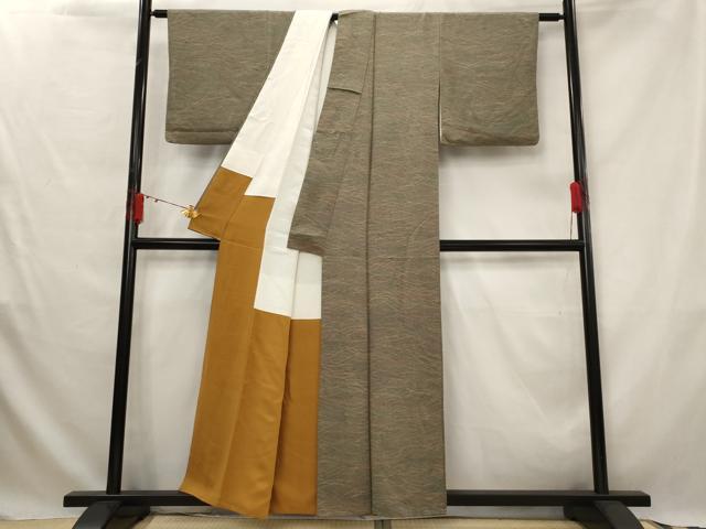平和屋着物■上質な小紋　流水文　正絹　逸品　AABG2984st