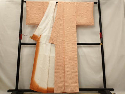 平和屋着物■上質な小紋　花青海波文　正絹　逸品　AABG2986st