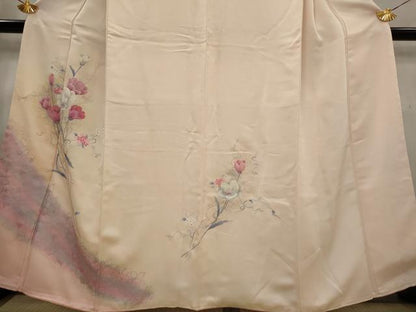 平和屋着物■訪問着　草花文　暈し染め　金銀彩　正絹　逸品　AABG2989st