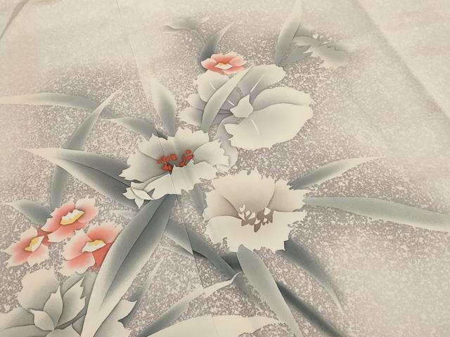 平和屋着物■訪問着　草花文　暈し染め　正絹　逸品　AABG2991st