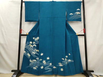 平和屋着物■訪問着　流水松竹梅文　金彩　正絹　逸品　AABG2993st