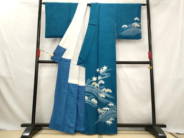 平和屋着物■訪問着　流水松竹梅文　金彩　正絹　逸品　AABG2993st