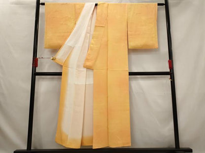 平和屋着物■上質な小紋 飛鶴地紋 暈し染め 正絹 逸品 AABG2994st