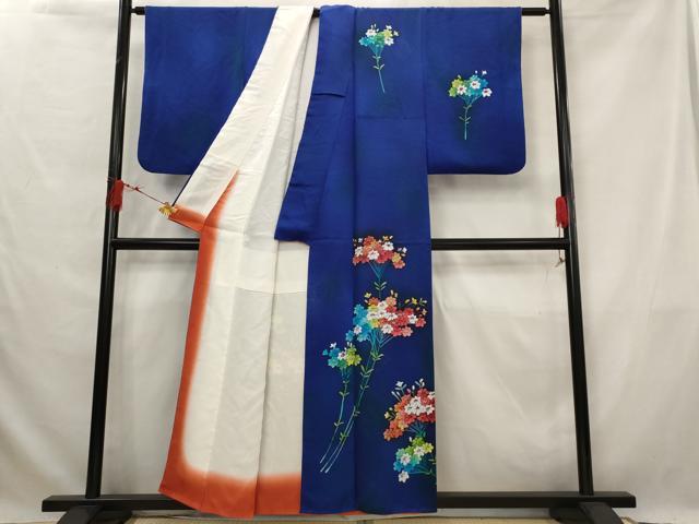 平和屋着物■訪問着　草花文　暈し染め　正絹　逸品　AABG2999st