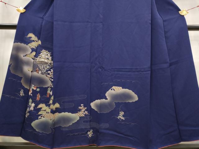 平和屋着物■訪問着　人物風景文　暈し染め　金彩　正絹　逸品　AABG3000st